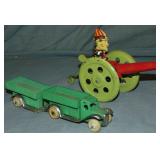 2Pc Tin Wind-up Vehicle Lot