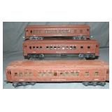 3 Prewar Lionel Madison Cars, Rare Irvington