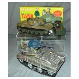Lot of 2 Battery Operated Tank Toys
