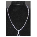 18 Kt White Gold Necklace with Diamonds. 18 Kt White Gold Necklace with Diamonds.