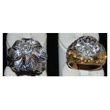 Lot of Two Gold Rings. Lot of Two Gold Rings.