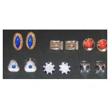 Estate Gold and Precious Stone Cuff Link Lot. Estate Gold and Precious Stone Cuff Link Lot.