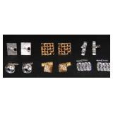 Estate Gold and Precious Stone Cuff Link Lot. Estate Gold and Precious Stone Cuff Link Lot.