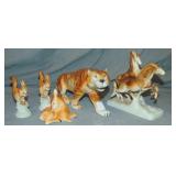 Royal Dux Figurines. Lot of 5.