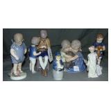 Royal Copenhagen Figurines. Lot of 6.