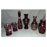 Bohemian Glass. Lot of 6. Bohemian Glass. Lot of 6.