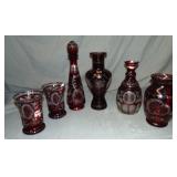 Bohemian Glass. Lot of 6.