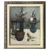 Hubertus J. Mengels, "Still Life" Oil on Canvas Hubertus J. Mengels, "Still Life" Oil on Canvas