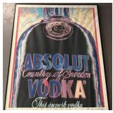 Andy Warhol Signed "Absolut Vodka" Offset Litho