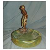 Josef Lorenzl (Austrian), Bronze with Onyx Base