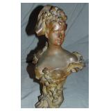 Metal Victorian Bust, Attributed Van de Straeten Metal Victorian Bust, Attributed Van de Straeten