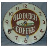 Old Dutch Coffee Advertising Clock