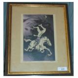 William Gropper Signed Litho, Headless Horseman William Gropper Signed Litho, Headless Horseman