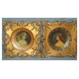 Lot of 2 Tin Litho Vienna Art Plates Lot of 2 Tin Litho Vienna Art Plates