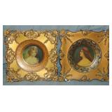 Lot of 2 Tin Litho Vienna Art Plates