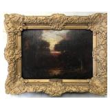 Jules Dupre, Oil on Board Landscape Jules Dupre, Oil on Board Landscape