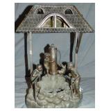 White Metal Lamp, Kids at Well White Metal Lamp, Kids at Well