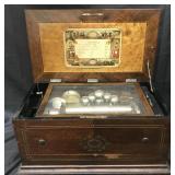 Swiss Cylinder Music Box with Reed Organ Swiss Cylinder Music Box with Reed Organ