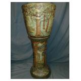 Weller "Forest" Footed Jardiniere & Pedestal Weller "Forest" Footed Jardiniere & Pedestal