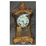 Ansonia Bronze & Crystal Regulator Clock Ansonia Bronze & Crystal Regulator Clock
