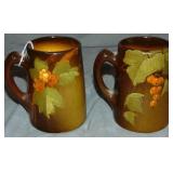 Owens Pottery. Pair of Tankards