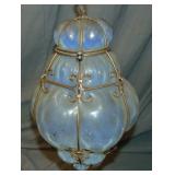 Murano, Opaline Hanging Light Fixture Murano, Opaline Hanging Light Fixture