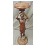 Carved Walnut Pedestal Carved Walnut Pedestal