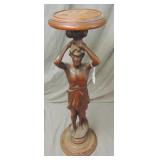 Carved Walnut Pedestal