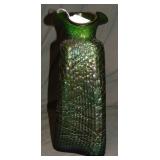 Kralik Green Art Glass Vase