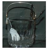 Georg Jensen Ice Bucket & Sterling Sugar Tongs