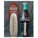 (2) Coca Cola Advertising Thermometers (2) Coca Cola Advertising Thermometers