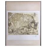 Salvador Dali Signed Ltd Ed Litho "Rhinoceros" Salvador Dali Signed Ltd Ed Litho "Rhinoceros"