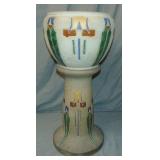 Roseville "Mostique" Jardiniere & Pedestal Roseville "Mostique" Jardiniere & Pedestal