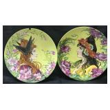 (2) Gazo Fudji Art Nouveau Porcelain Chargers (2) Gazo Fudji Art Nouveau Porcelain Chargers
