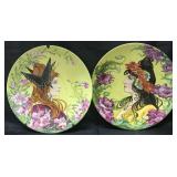 (2) Gazo Fudji Art Nouveau Porcelain Chargers