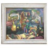 Jane DeBevoise, Oil Abstract on Board Jane DeBevoise, Oil Abstract on Board