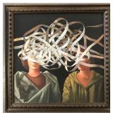 Sonja Lamut, Surreal Ticker Tape Painting Sonja Lamut, Surreal Ticker Tape Painting