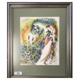 Zamy Steynovitz, Watercolor After Chagall Zamy Steynovitz, Watercolor After Chagall