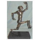 Unsigned Bronze, "Running Man" Unsigned Bronze, "Running Man"