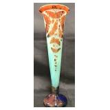 Schneider, Le Verre Francais Glass Papillons Vase Schneider, Le Verre Francais Glass Papillons Vase