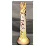 Galle Etched Cameo Art Glass Vase "Wisteria"