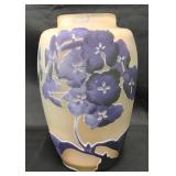 Galle Etched Cameo Art Glass Vase "Lilacs"