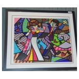 Romero Britto (born 1963) Lithograph Signed. Romero Britto (born 1963) Lithograph Signed.