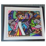 Romero Britto  (born 1963) Lithograph Signed.