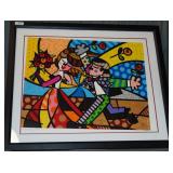 Romero Britto "Be Happy" Lithograph Signed. Romero Britto "Be Happy" Lithograph Signed.