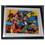 Romero Britto "Be Happy" Lithograph Signed.