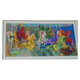 LeRoy Neiman Carousel Silk Screen Print. Signed,