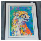 LeRoy Neiman, Portrait of a Cheetah. Signed.