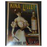 1904 Original French Kina-Lillet Wine Poster. 1904 Original French Kina-Lillet Wine Poster.