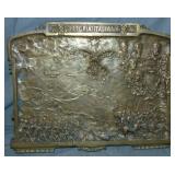 Bronze Plaque Signed Battaggi. Bronze Plaque Signed Battaggi.